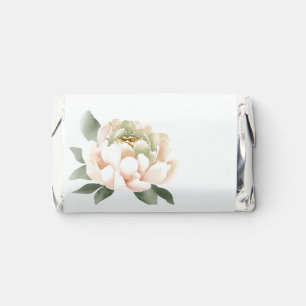 Peach Watercolor Peony Hershey's Miniatures