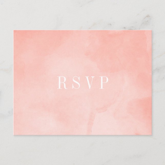 Peach Watercolor RSVP Card (Front)
