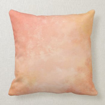 Peach Watercolor Throw Pillow by Home_Suite_Home at Zazzle