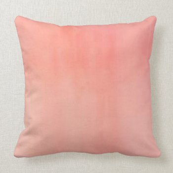 Peach Watercolor Throw Pillow by Home_Suite_Home at Zazzle