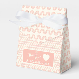 Peach Wave Pattern-Twinkle, Twinkle Little Twins F Favor Boxes