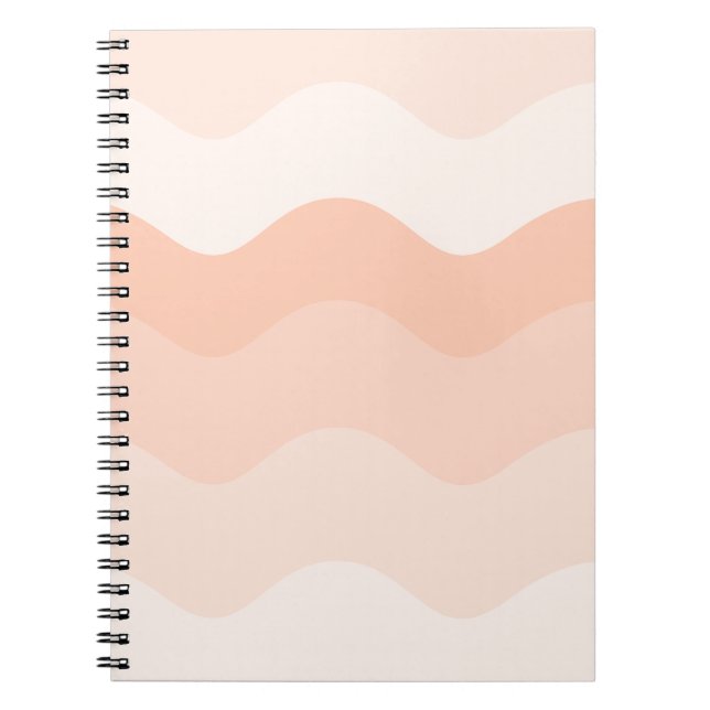 Peach wavy Spiral Photo Notebook (Front)