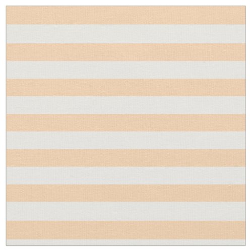 Peach  White Striped Fabric