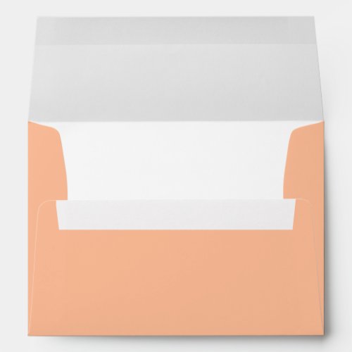 Peach White Wedding Modern Minimalist Contemporary Envelope