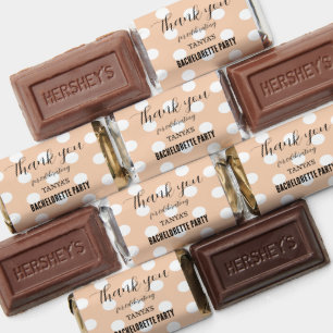 Peach With Polka Dots Bachelorette Party Hershey's Miniatures