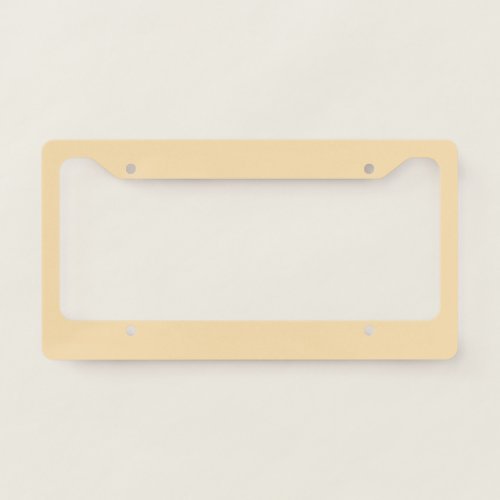 Peach Yellow Solid Color License Plate Frame