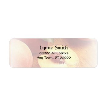 Peaches Address Label by Lynnes_creations at Zazzle