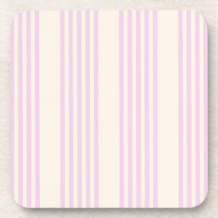 Peaches and cream five stripes pattern beverage coaster
