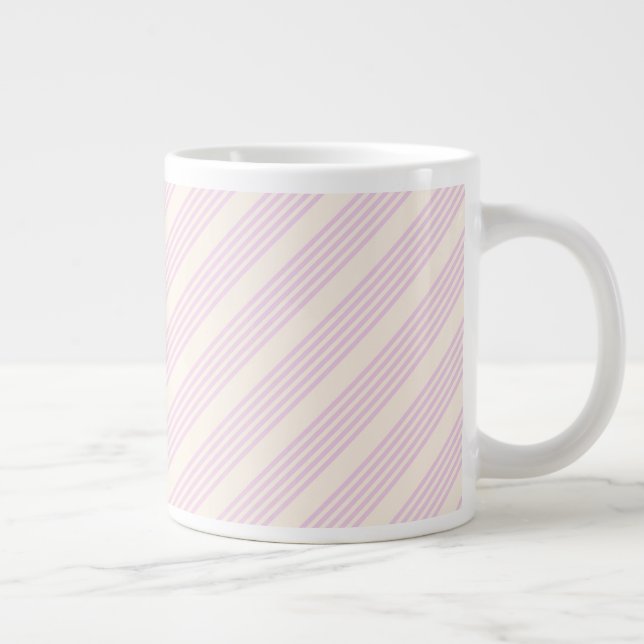 Peaches and cream five stripes pattern giant coffee mug (Right)