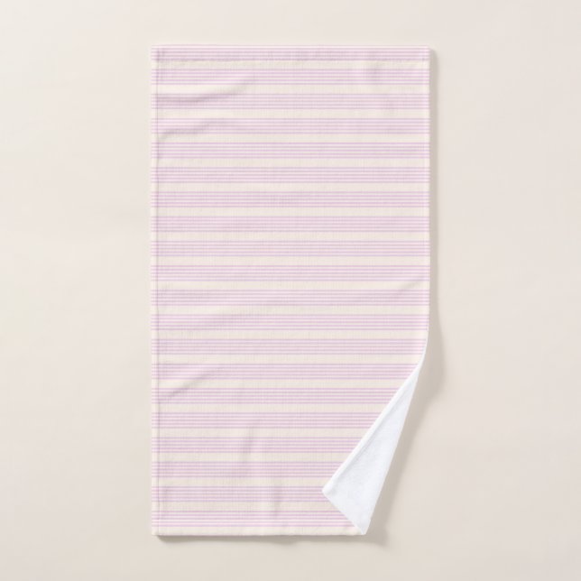 Peaches and cream five stripes pattern hand towel  (Hand Towel)