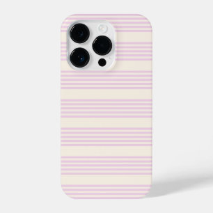 Peaches and cream five stripes pattern iPhone 14 pro case