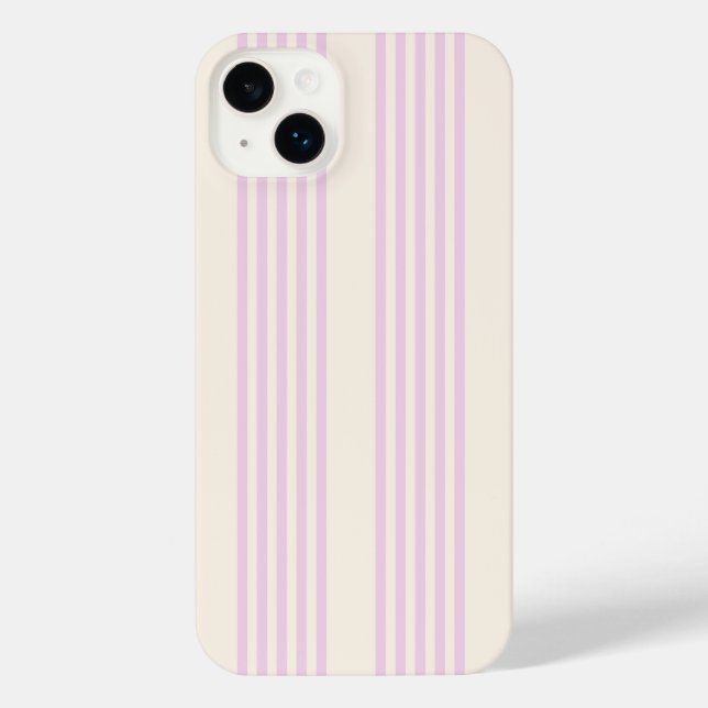 Peaches and cream five stripes pattern iPhone case (Back)