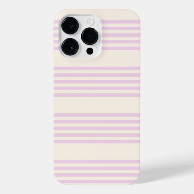 Peaches and cream five stripes pattern iPhone case (Back)