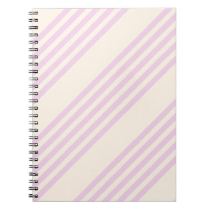 Peaches and cream five stripes pattern notebook