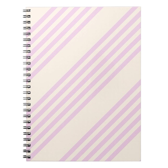 Peaches and cream five stripes pattern notebook (Front)