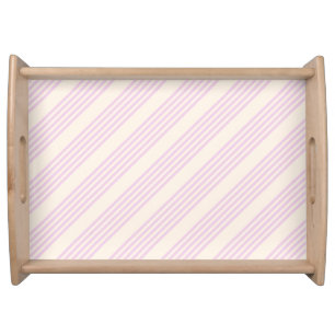 Peaches and cream five stripes pattern serving tray