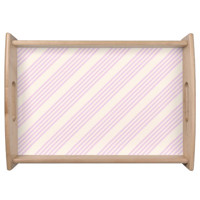 Peaches and cream five stripes pattern serving tray (Front)