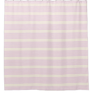 Peaches and cream five stripes pattern shower curtain