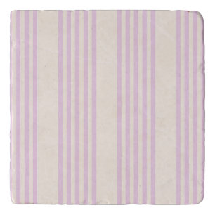 Peaches and cream five stripes pattern trivet