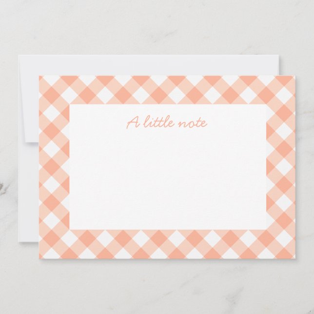 Peaches and Cream flat note card (Front)