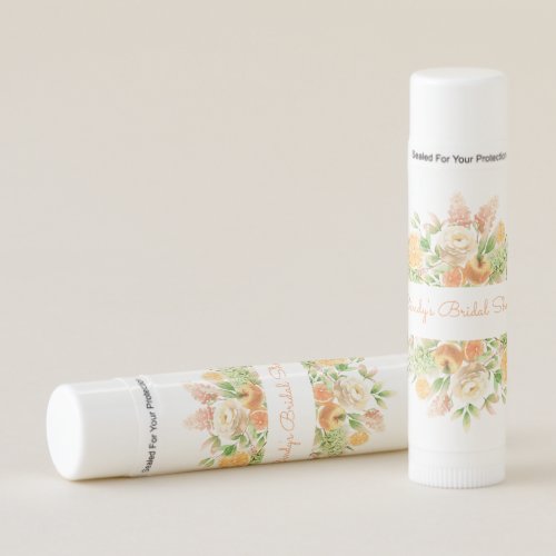 Peaches and Cream Watercolor Design Lip Balm