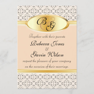 Peaches and Cream Wedding Collection Invitation