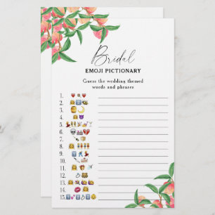 Peaches - bridal shower emoji pictionary game