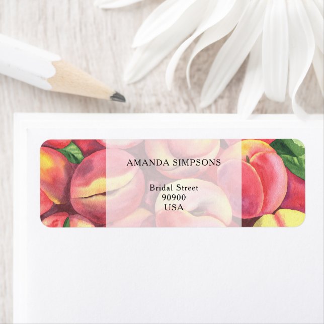 Peaches - Bridal shower Label (Insitu)