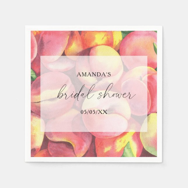 Peaches - Bridal shower Napkins (Front)