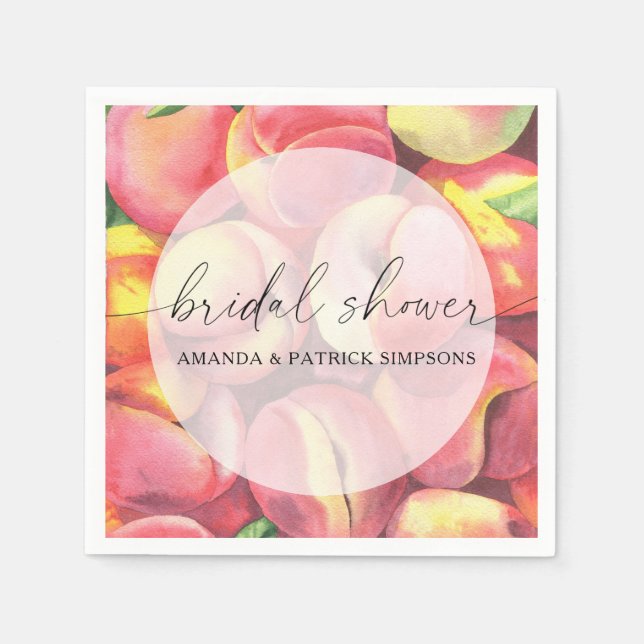 Peaches - Bridal shower Napkins (Front)