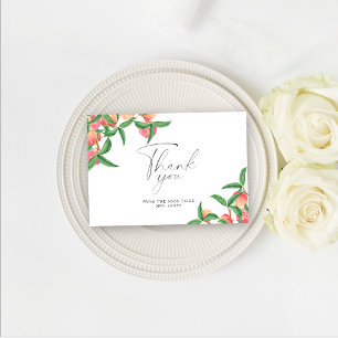 Peaches - bridal shower thank you card