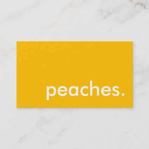 peaches business card