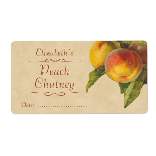Peaches Canning label