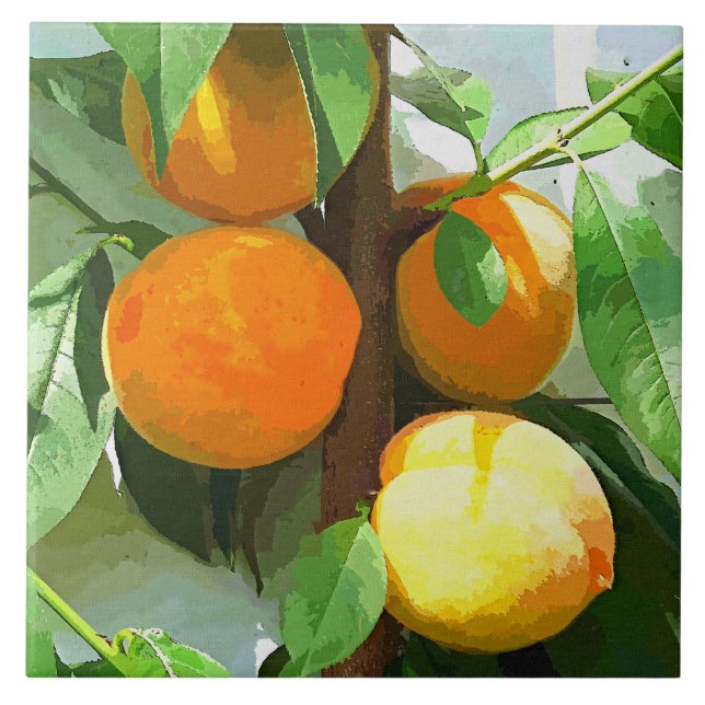 PEACHES CERAMIC TILE (Front)