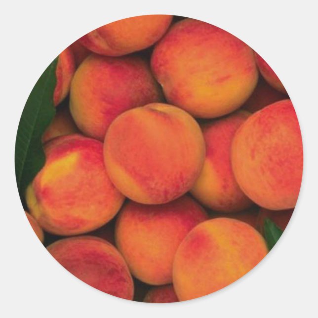 Peaches Classic Round Sticker (Front)