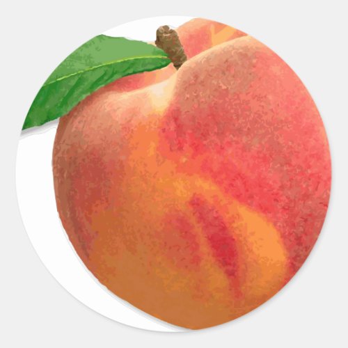 peaches classic round sticker