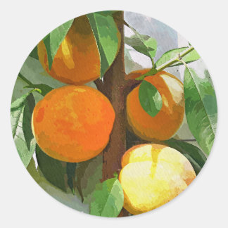 PEACHES CLASSIC ROUND STICKER