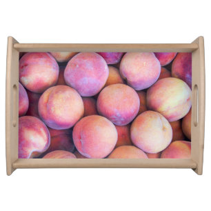 Peaches Close-Up Photo Serving Tray