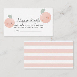 Peaches & Cream Baby Shower Diaper Raffle Ticket Enclosure Card