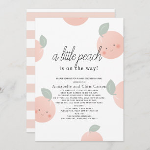 Peaches & Cream Cute Kawaii Baby Shower by Mail Invitation