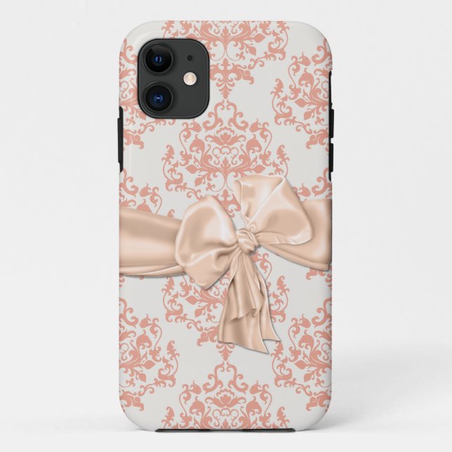 Peaches & Cream Damask iPhone 5 Casemate Case-Mate iPhone Case (Back)