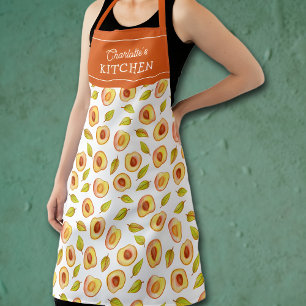 Peaches Custom Kitchen Fruit Unisex Apron
