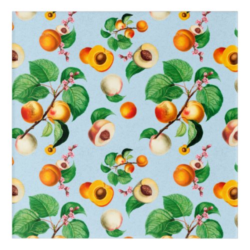 Peaches design acrylic print