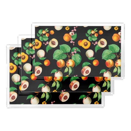 Peaches design acrylic tray