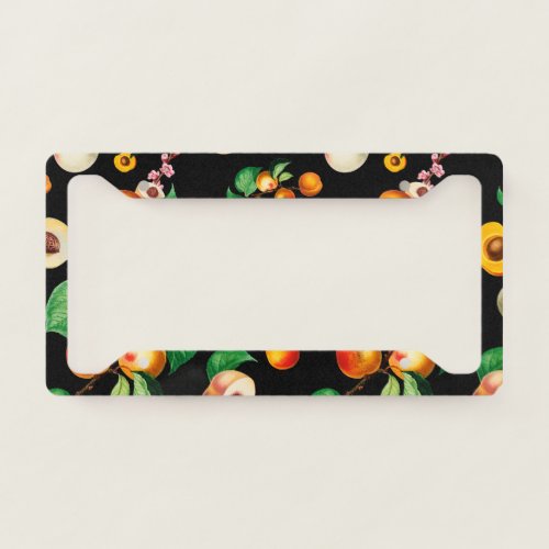 Peaches design license plate frame