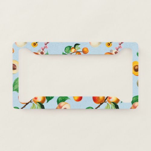 Peaches design license plate frame