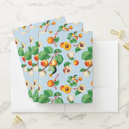 Peaches design pocket folder