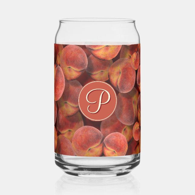 Peaches Drinking Glass (Left)