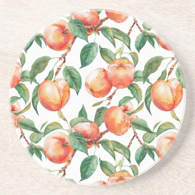 Peaches Fruit Coaster (Front)