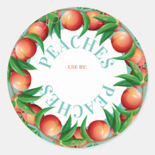Peaches fruit pie filling jam canning label